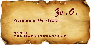 Zsivanov Ovidiusz névjegykártya